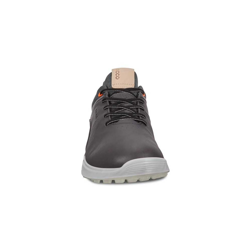 Zapatos De Golf Hombre - ECCO S-Three Spikeless - Grises Oscuro - FWO947513